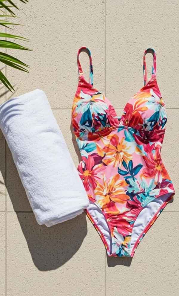 Custom swimwear manufacturing with lined panels